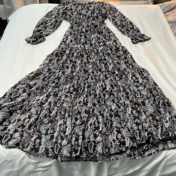 Lucca Paisley Print Tiered Maxi Dress with Side Cutouts - Picture 2 of 5